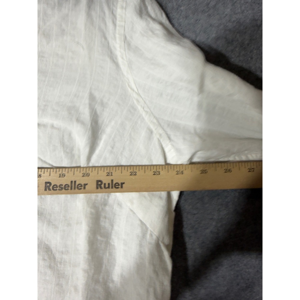 Lauren Ralph Lauren White Linen Cotton Blend Tunic Popover Shirt Plus Size 2X - Picture 4 of 7